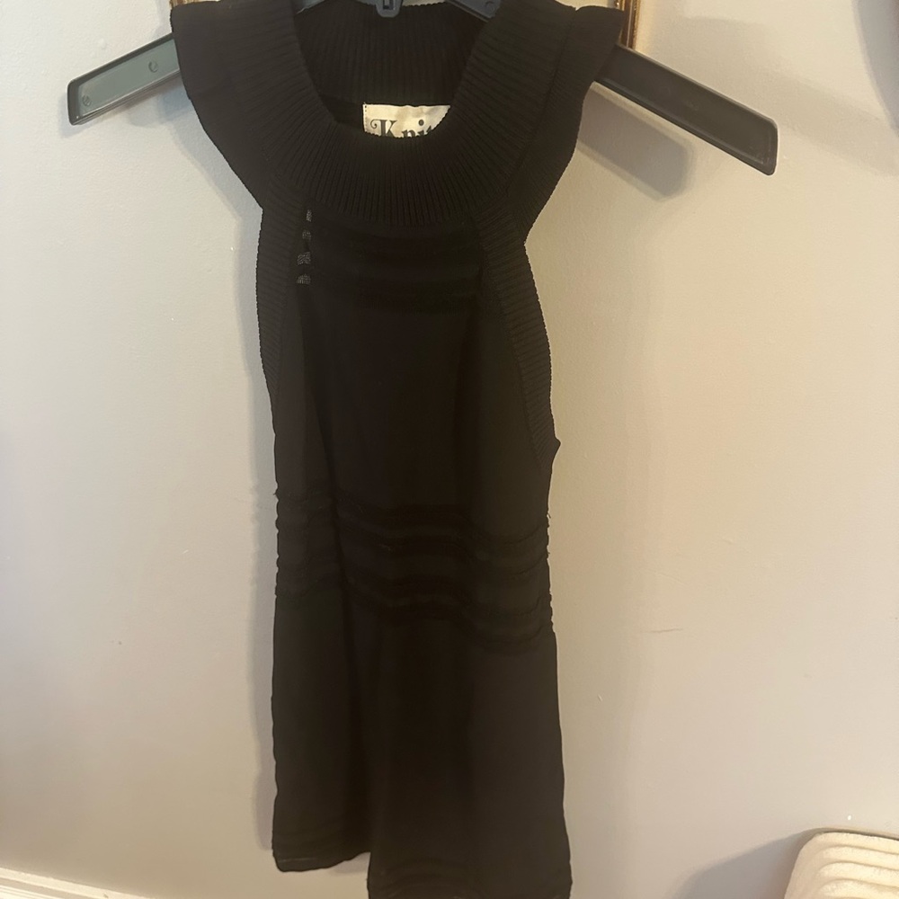 For love and lemon Black Sleeveless Knit Top